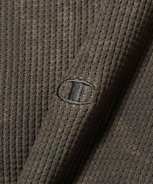 Ray BEAMS（レイビームス）の「【別注】Champion / ツリー サーマル Tシャツ（Tシャツ/カットソー・レディース・チャコールグレー/ベージュ・MEDIUM）」の5枚目の写真