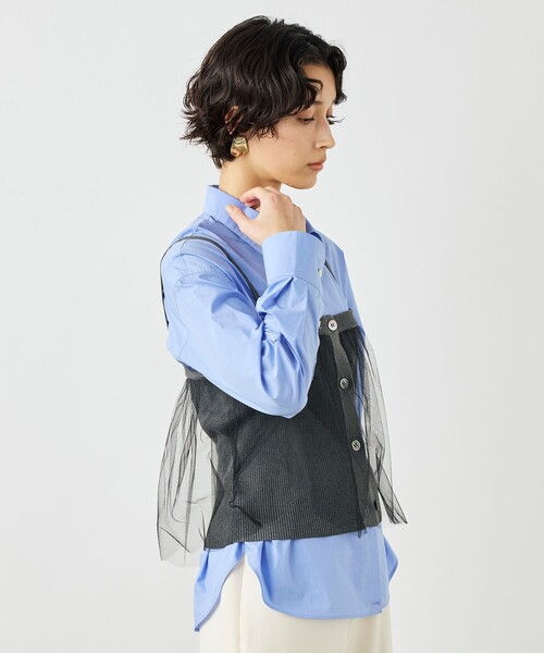 NOLLEY’S（ノーリーズ）の「《手洗い可能》チュールリブビスチェ（キャミソール・レディース・ブラック/チャコールグレー・38）」の18枚目の写真