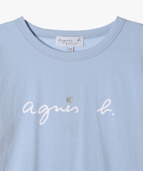 agnes b.（アニエスベー）の「キッズ ロゴ ハート プリント コットン 長袖 Tシャツ（Tシャツ/カットソー・キッズ・ネイビー・8YEAR/4YEAR/6YEAR/10YEAR/12YEAR）」の3枚目の写真