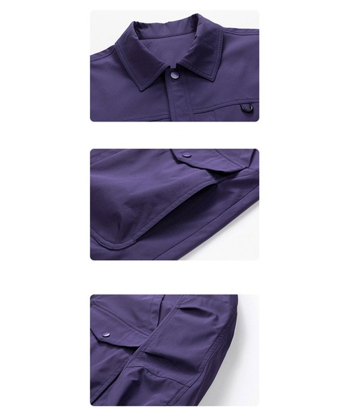 CALIFORNIA OUTFITTERS(カリフォルニア アウトフィッターズ)の「12A7-SZ ルーズフィット ライトシェル ワークジャケット(ナイロンジャケット・メンズ・ブラック/パープル/オレンジ・4XL/3XL/XXL/XL/L/M)」の9枚目の写真