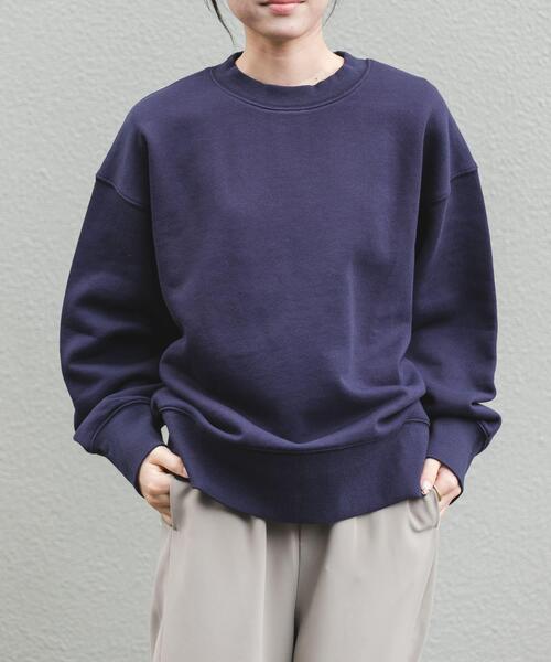 FORK&SPOON（フォークアンドスプーン）の「FORK&SPOON　バックボタンスウェット（スウェット・レディース・オートミール/ネイビー・1）」の8枚目の写真