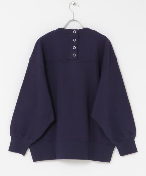 FORK&SPOON（フォークアンドスプーン）の「FORK&SPOON　バックボタンスウェット（スウェット・レディース・オートミール/ネイビー・1）」の12枚目の写真