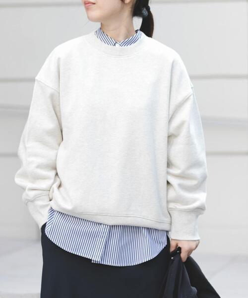 FORK&SPOON（フォークアンドスプーン）の「FORK&SPOON　バックボタンスウェット（スウェット・レディース・オートミール/ネイビー・1）」の18枚目の写真