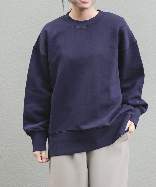 FORK&SPOON（フォークアンドスプーン）の「FORK&SPOON　バックボタンスウェット（スウェット・レディース・オートミール/ネイビー・1）」の10枚目の写真