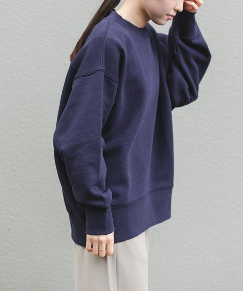 FORK&SPOON（フォークアンドスプーン）の「FORK&SPOON　バックボタンスウェット（スウェット・レディース・オートミール/ネイビー・1）」の13枚目の写真