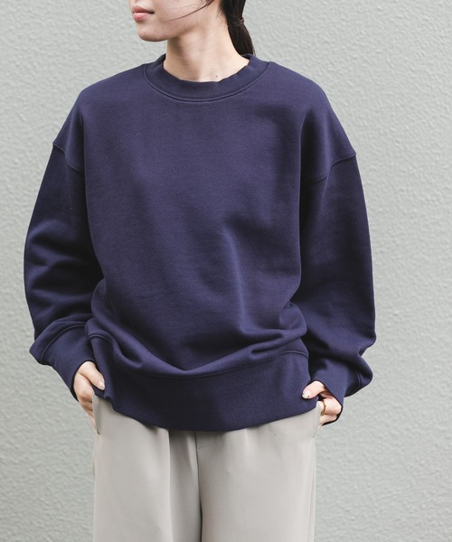 FORK&SPOON（フォークアンドスプーン）の「FORK&SPOON　バックボタンスウェット（スウェット・レディース・オートミール/ネイビー・1）」の14枚目の写真