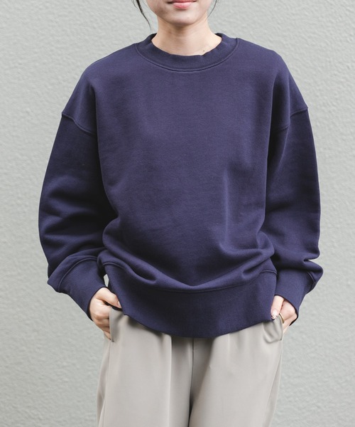 FORK&SPOON（フォークアンドスプーン）の「FORK&SPOON　バックボタンスウェット（スウェット・レディース・オートミール/ネイビー・1）」の15枚目の写真