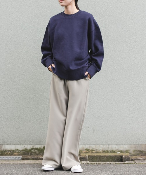 FORK&SPOON（フォークアンドスプーン）の「FORK&SPOON　バックボタンスウェット（スウェット・レディース・オートミール/ネイビー・1）」の16枚目の写真