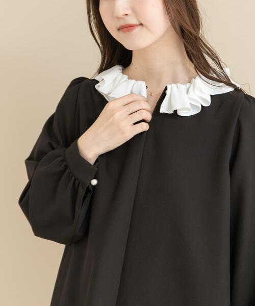 URBAN RESEARCH ROSSO WOMEN（アーバンリサーチ　ロッソ）の「『WEB限定』コサージュカラー2WAYブラウス（シャツ/ブラウス・レディース・オフホワイト/ブラック系その他・FREE）」の17枚目の写真