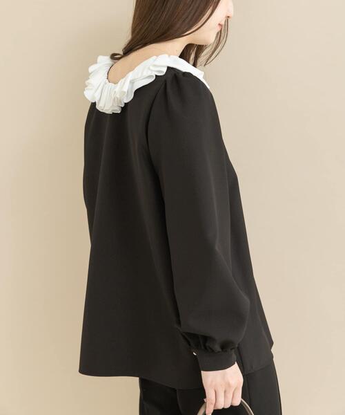 URBAN RESEARCH ROSSO WOMEN（アーバンリサーチ　ロッソ）の「『WEB限定』コサージュカラー2WAYブラウス（シャツ/ブラウス・レディース・オフホワイト/ブラック系その他・FREE）」の19枚目の写真