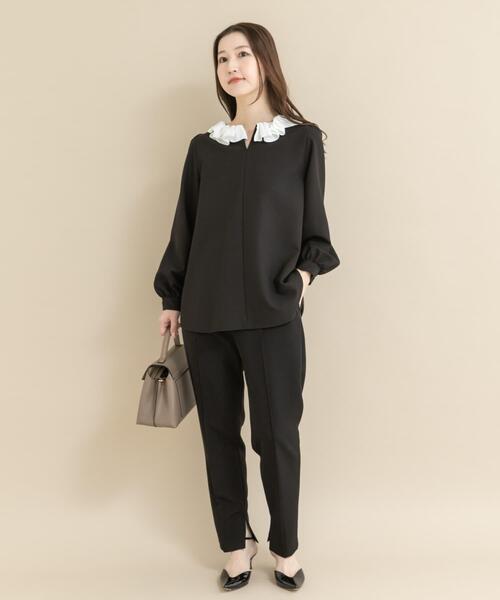 URBAN RESEARCH ROSSO WOMEN（アーバンリサーチ　ロッソ）の「『WEB限定』コサージュカラー2WAYブラウス（シャツ/ブラウス・レディース・オフホワイト/ブラック系その他・FREE）」の20枚目の写真