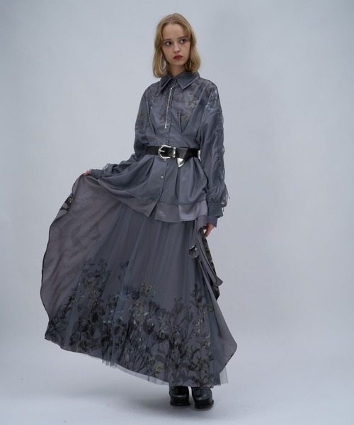 HARE（ハレ）の「TSUBOMIレイヤースカート(HARE)（スカート・レディース・グレー/ブラック/ネイビー・FREE）」の19枚目の写真