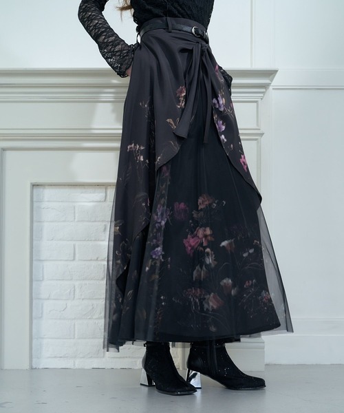 HARE（ハレ）の「TSUBOMIレイヤースカート(HARE)（スカート・レディース・グレー/ブラック/ネイビー・FREE）」の4枚目の写真