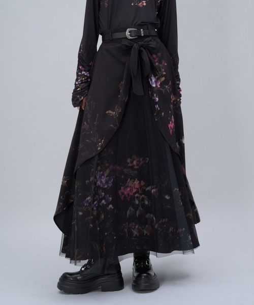 HARE（ハレ）の「TSUBOMIレイヤースカート(HARE)（スカート・レディース・グレー/ブラック/ネイビー・FREE）」の7枚目の写真