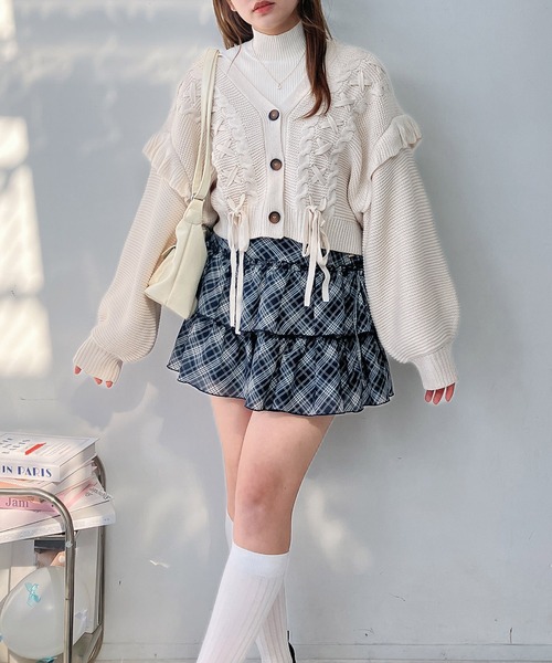 AS KNOW AS plus(アズノゥアズプラス)の「○デザインティアードリボンミニスカート(チェック・ドット)セットアップ対応(スカート・レディース・ブラック系その他/ブラック系/ネイビー系/ベージュ系その他・FREE)」の20枚目の写真