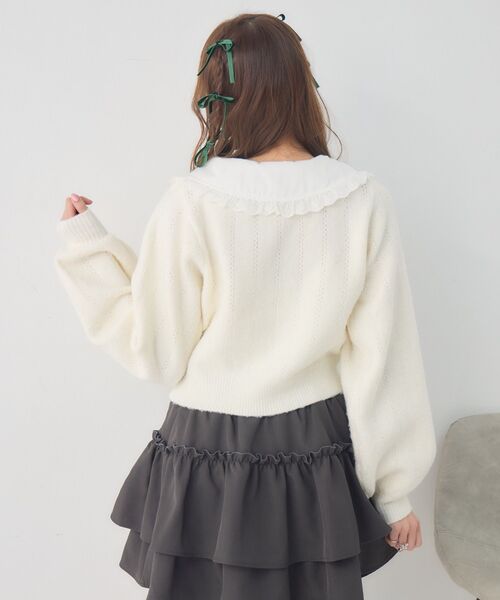 ems excite(エムズエキサイト)の「丸襟NTカーデ(カーディガン/ボレロ・レディース・ダークブルー/チャコールグレー/ナチュラル・FREE)」の20枚目の写真