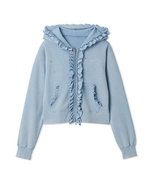 FURFUR（ファーファー）の「フリルジップアップフーディー（パーカー・レディース・グレー/チャコールグレー/ブルー・F）」の22枚目の写真