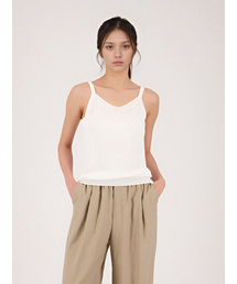 V-neck Strap Sleeveless Knit _KH.Grey