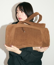 TONER（トナー）の「コーデュロイボストンバッグ/ロゴプレート付き（ボストンバッグ）」