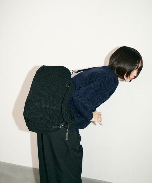 TONER(トナー)の「2WAYコーデュロイボストンバッグ/ショルダーバッグ/ロゴプレート付き(ボストンバッグ・レディース・グリーン/ブラック/グレー/ブラウン・FREE)」の20枚目の写真