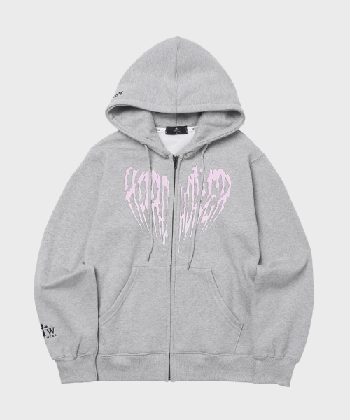 ARTISTWEAR（アーティストウェア）の「[ATW] ザムードイズピンク フードジップアップ（パーカー・レディース・その他・2XL/L/M/XL/S/XXXX-LARGE）」の2枚目の写真