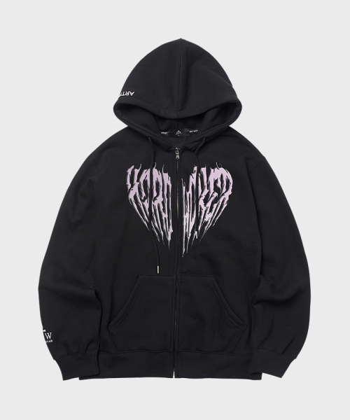 ARTISTWEAR（アーティストウェア）の「[ATW] ザムードイズピンク フードジップアップ（パーカー・レディース・その他・2XL/L/M/XL/S/XXXX-LARGE）」の3枚目の写真