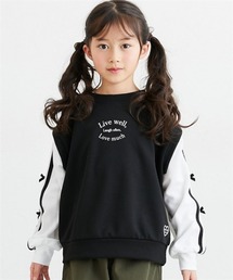 QUNTSTYLE | 袖リボン使いフェイクレイヤードトレーナー(スウェット)