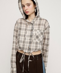 SLY | 【2026SS新作】CHECK HOODIE SH チェックフーディーシャツ 冬服 春服(シャツ/ブラウス)