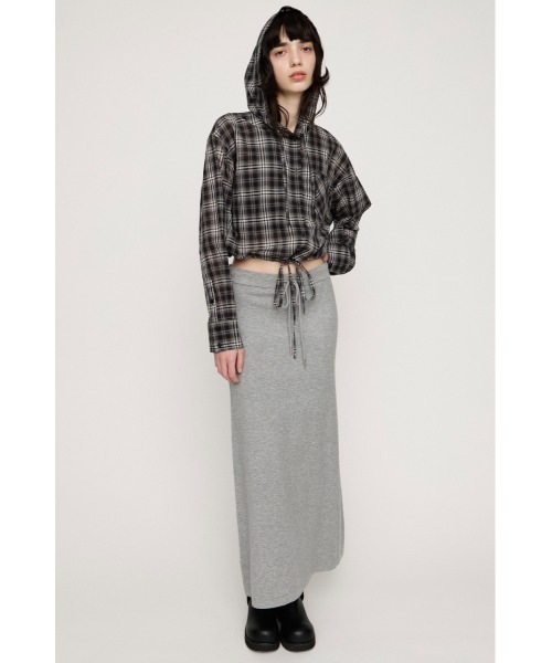 SLY（スライ）の「【2026SS新作】CHECK HOODIE SH チェックフーディーシャツ 冬服 春服（シャツ/ブラウス・レディース・ブラック系その他2/ベージュ系その他・FREE）」の4枚目の写真