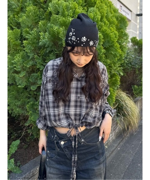 SLY(スライ)の「【2026SS新作】CHECK HOODIE SH チェックフーディーシャツ 冬服 春服(シャツ/ブラウス・レディース・ブラック系その他2/ベージュ系その他・FREE)」の19枚目の写真
