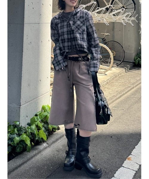 SLY(スライ)の「【2026SS新作】CHECK HOODIE SH チェックフーディーシャツ 冬服 春服(シャツ/ブラウス・レディース・ブラック系その他2/ベージュ系その他・FREE)」の21枚目の写真