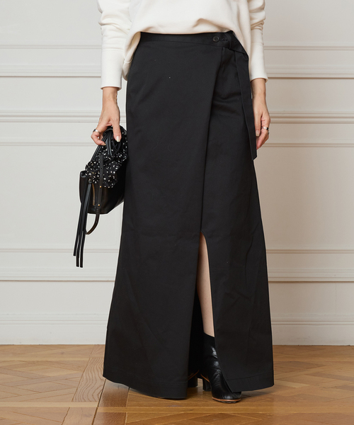 IENA LA BOUCLE（イエナラブークル）の「IENA LA BOUCLE チノラップスカート（スカート・レディース・ブラック/ナチュラル・36/38）」の13枚目の写真