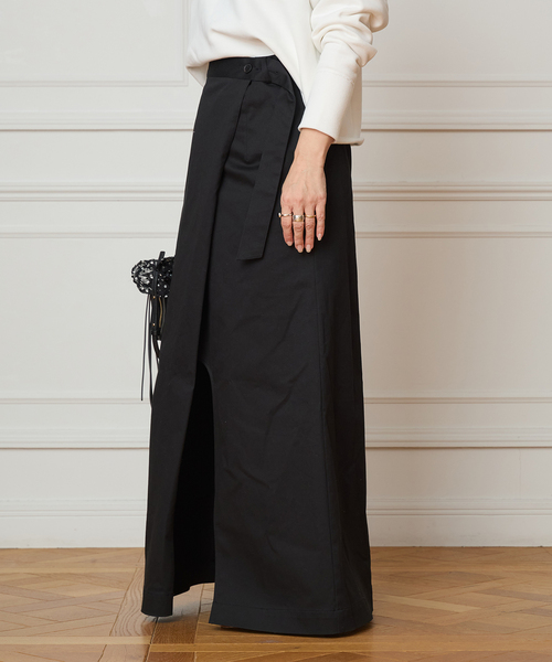 IENA LA BOUCLE（イエナラブークル）の「IENA LA BOUCLE チノラップスカート（スカート・レディース・ブラック/ナチュラル・36/38）」の14枚目の写真