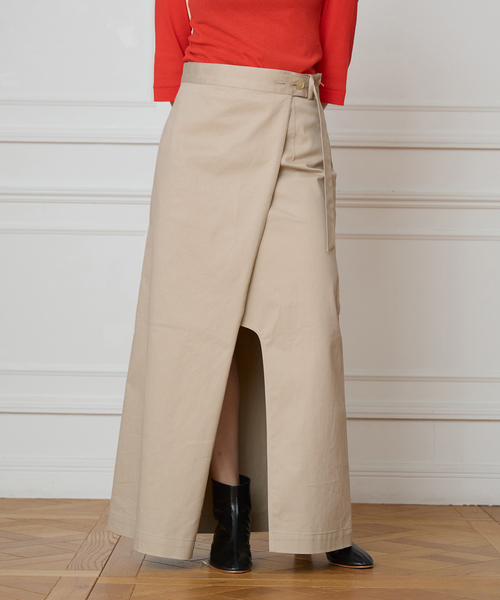 IENA LA BOUCLE（イエナラブークル）の「IENA LA BOUCLE チノラップスカート（スカート・レディース・ブラック/ナチュラル・36/38）」の18枚目の写真