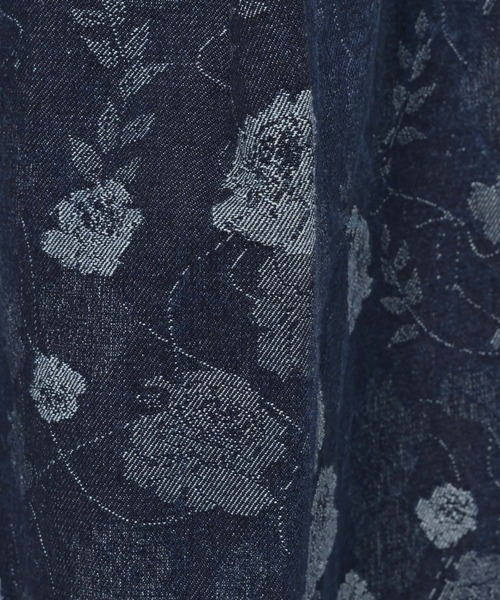 HARE（ハレ）の「フラワーガラデニムパンツ(HARE)（デニムパンツ・レディース・ブラック/ブルー・FREE）」の6枚目の写真