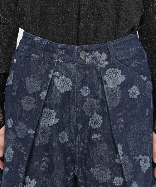 HARE（ハレ）の「フラワーガラデニムパンツ(HARE)（デニムパンツ・レディース・ブラック/ブルー・FREE）」の18枚目の写真