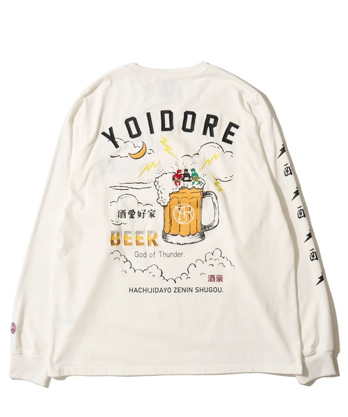 ADPOSION(アドポーション)の「【YOIDORE】KAMINARISAMA クルーネックロングスリーブTシャツ(Tシャツ/カットソー・メンズ・ブラック/ホワイト/ライトグリーン・MEDIUM/LARGE/X-LARGE)」の5枚目の写真