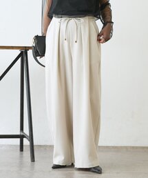 Jena espace merveilleux | 【美脚が叶うワイド】リボンタックワイドパンツ(その他パンツ)