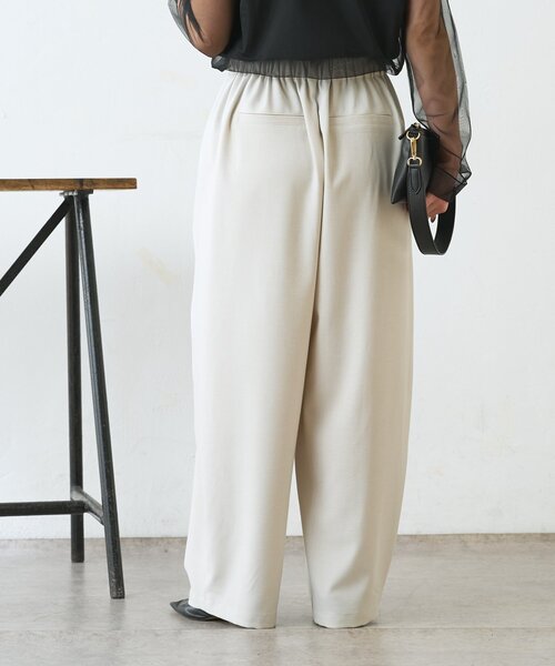 Jena espace merveilleux（ジェナ　エスパスメルヴェイユ）の「【美脚が叶うワイド】リボンタックワイドパンツ（その他パンツ・レディース・ブラック/ライトグレー/ベージュ・FREE）」の20枚目の写真