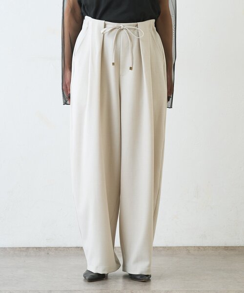 Jena espace merveilleux（ジェナ　エスパスメルヴェイユ）の「【美脚が叶うワイド】リボンタックワイドパンツ（その他パンツ・レディース・ブラック/ライトグレー/ベージュ・FREE）」の22枚目の写真