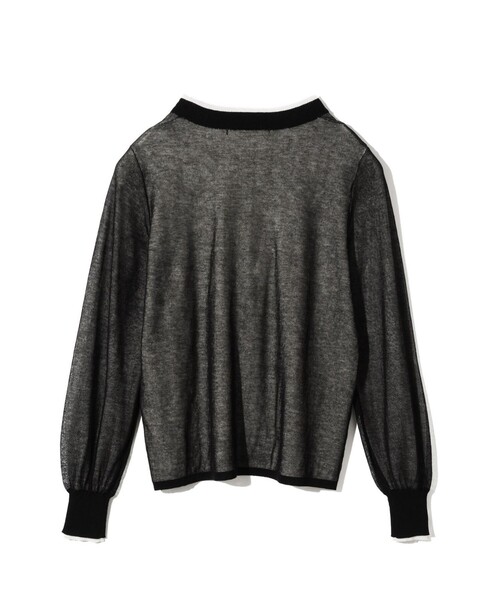 MIDIUMISOLID(ミディウミソリッド)の「MIDIUMISOLID for Ladies シアーレイヤードクルーネックプルオーバー(Tシャツ/カットソー・レディース・ブラック/ベージュ/ライトグレー・FREE)」の18枚目の写真