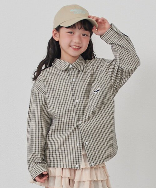 PENNEYS（ぺニーズ）の「≪26SS展示会アイテム≫【KIDS】【FOX×TYPY】新色追加ストライプチェック柄シャツ（シャツ/ブラウス・キッズ・サックスブルー/イエロー/ホワイト・150/130/110）」の12枚目の写真