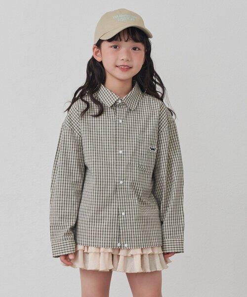 PENNEYS（ぺニーズ）の「≪26SS展示会アイテム≫【KIDS】【FOX×TYPY】新色追加ストライプチェック柄シャツ（シャツ/ブラウス・キッズ・サックスブルー/イエロー/ホワイト・150/130/110）」の13枚目の写真