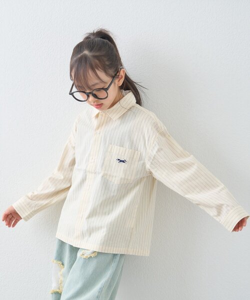 PENNEYS（ぺニーズ）の「≪26SS展示会アイテム≫【KIDS】【FOX×TYPY】新色追加ストライプチェック柄シャツ（シャツ/ブラウス・キッズ・サックスブルー/イエロー/ホワイト・150/130/110）」の15枚目の写真