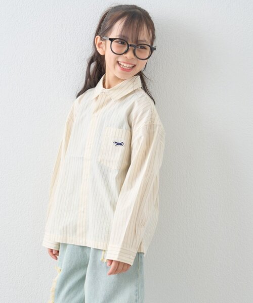 PENNEYS（ぺニーズ）の「≪26SS展示会アイテム≫【KIDS】【FOX×TYPY】新色追加ストライプチェック柄シャツ（シャツ/ブラウス・キッズ・サックスブルー/イエロー/ホワイト・150/130/110）」の16枚目の写真