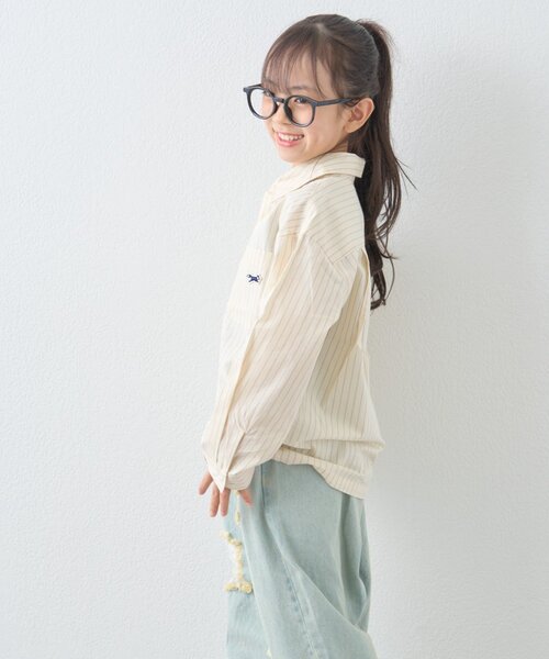 PENNEYS（ぺニーズ）の「≪26SS展示会アイテム≫【KIDS】【FOX×TYPY】新色追加ストライプチェック柄シャツ（シャツ/ブラウス・キッズ・サックスブルー/イエロー/ホワイト・150/130/110）」の18枚目の写真