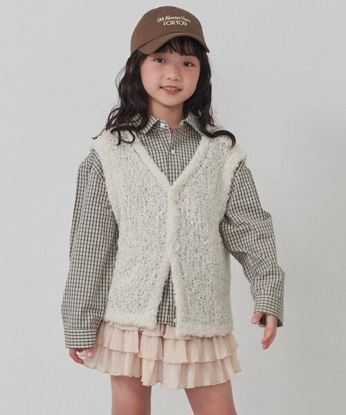 PENNEYS（ぺニーズ）の「≪26SS展示会アイテム≫【KIDS】【FOX×TYPY】新色追加ストライプチェック柄シャツ（シャツ/ブラウス・キッズ・サックスブルー/イエロー/ホワイト・150/130/110）」の22枚目の写真