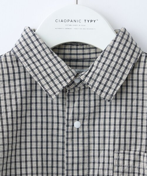 PENNEYS（ぺニーズ）の「≪26SS展示会アイテム≫【KIDS】【FOX×TYPY】新色追加ストライプチェック柄シャツ（シャツ/ブラウス・キッズ・サックスブルー/イエロー/ホワイト・150/130/110）」の4枚目の写真