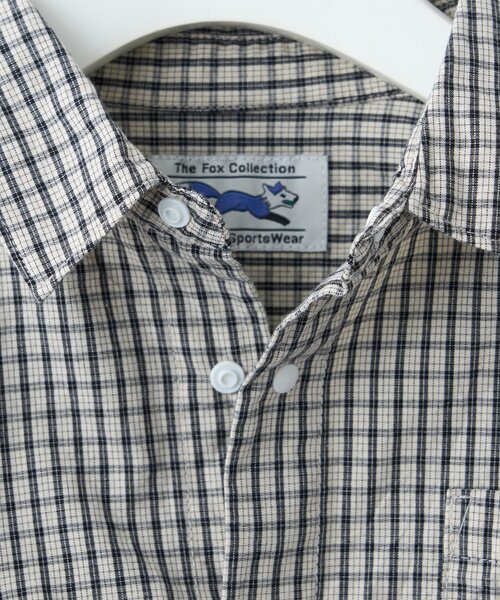 PENNEYS（ぺニーズ）の「≪26SS展示会アイテム≫【KIDS】【FOX×TYPY】新色追加ストライプチェック柄シャツ（シャツ/ブラウス・キッズ・サックスブルー/イエロー/ホワイト・150/130/110）」の8枚目の写真