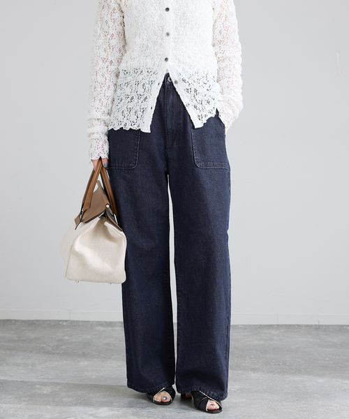 IENA（イエナ）の「デニムベイカーパンツ（デニムパンツ・レディース・ブルー/アイボリー・36/38）」の14枚目の写真